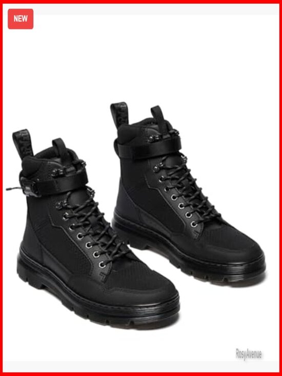 Unisex Combat Boots with Adjustable Ankle Strap, Recycled Canvas main image 7